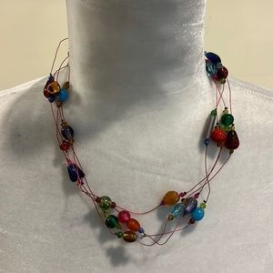 Multicolored beaded necklace. Worn several times. Listing #7256